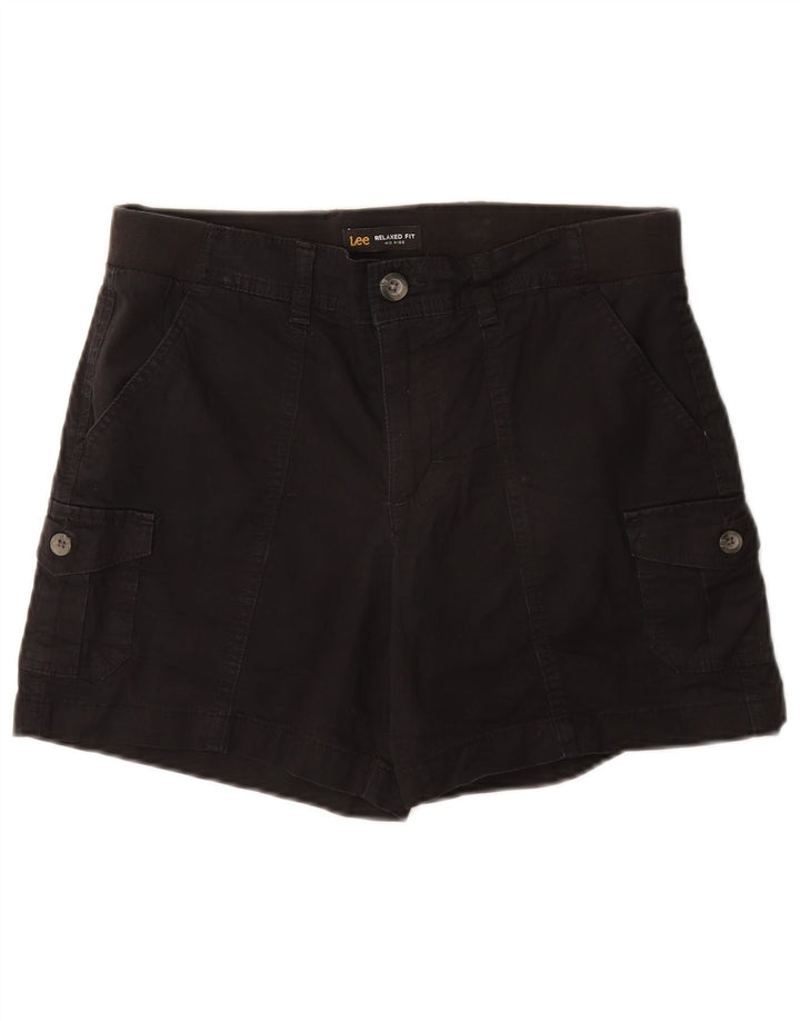 Pantaloni scurti cargo Lee pentru femei cu talie medie, cu talie relaxată, US 8, mediu W30, bumbac negru