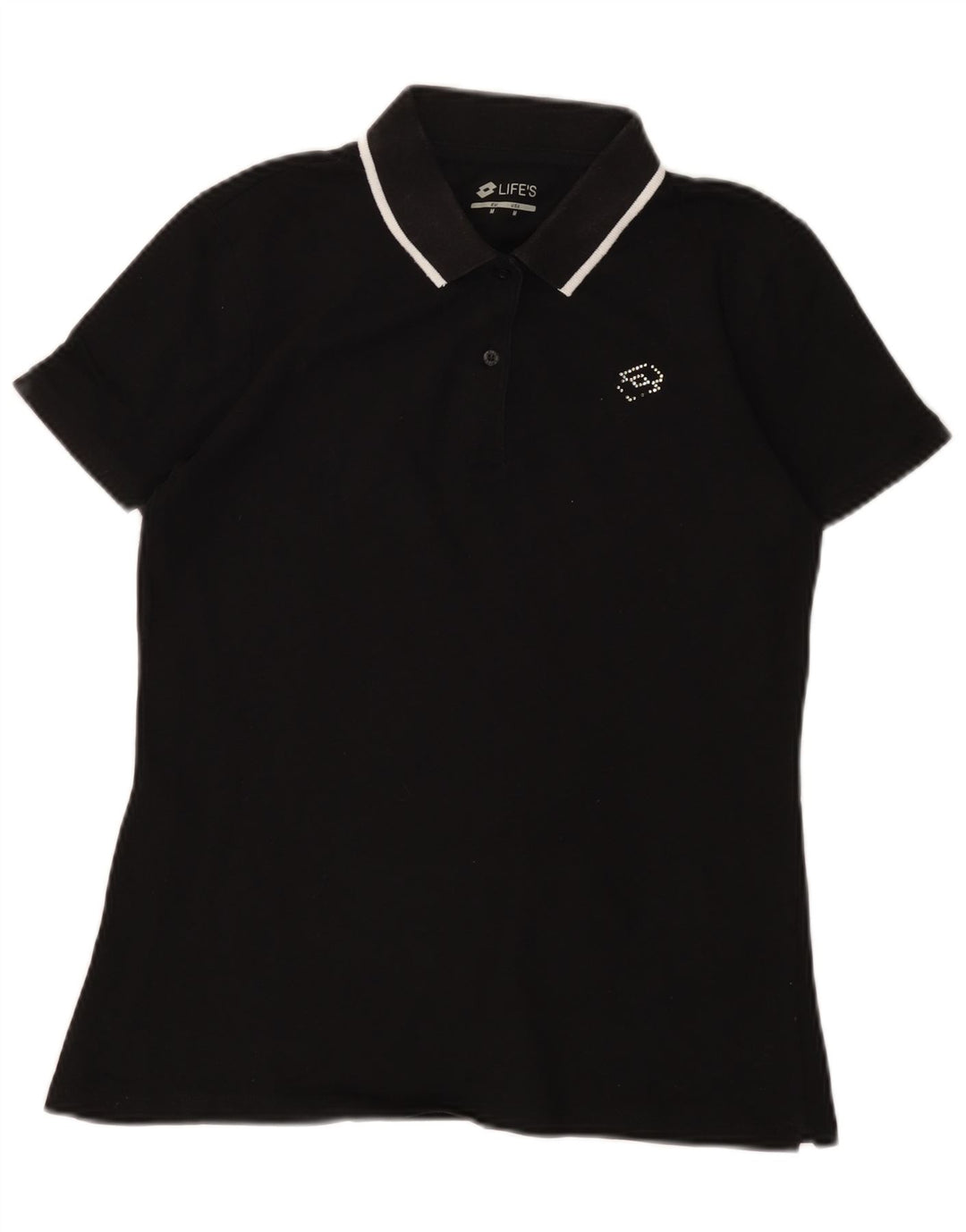 Tricou polo pentru femei Lotto UK 12 Medium Negru