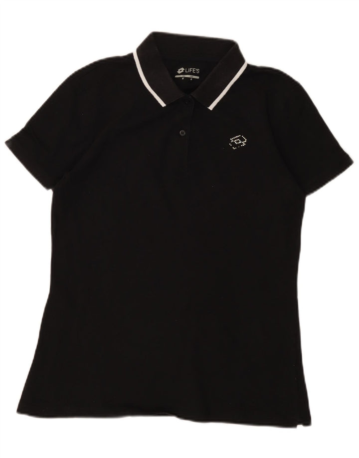 Tricou polo pentru femei Lotto UK 12 Medium Negru