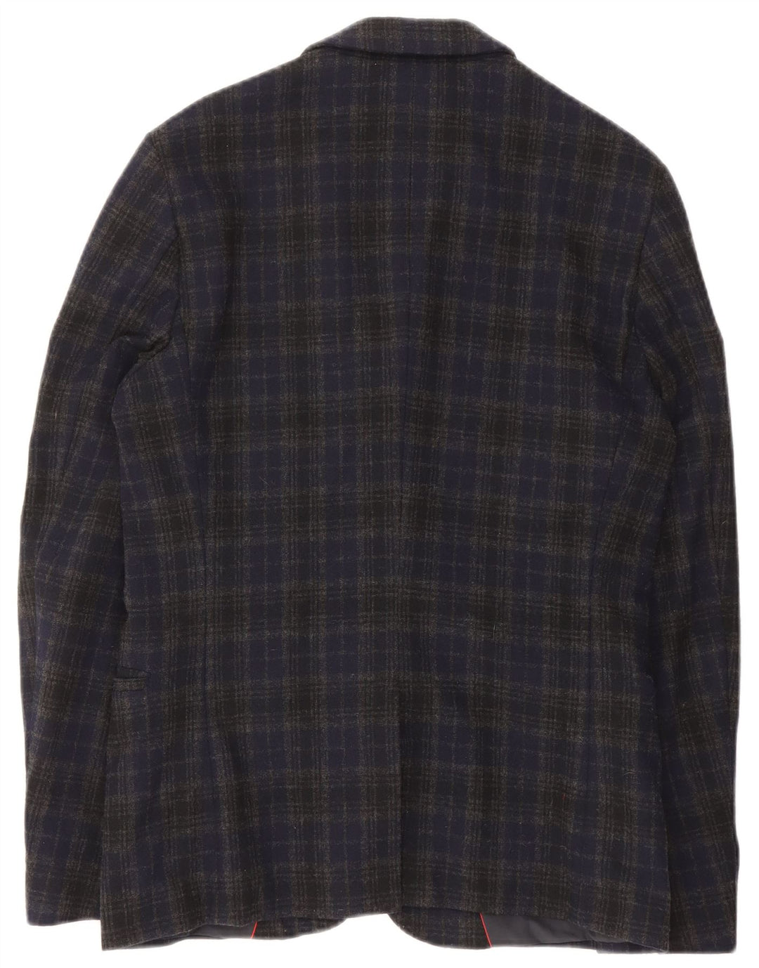 HUGO BOSS Mens 2 Button Blazer Jacket IT 48 Medium Navy Blue Check