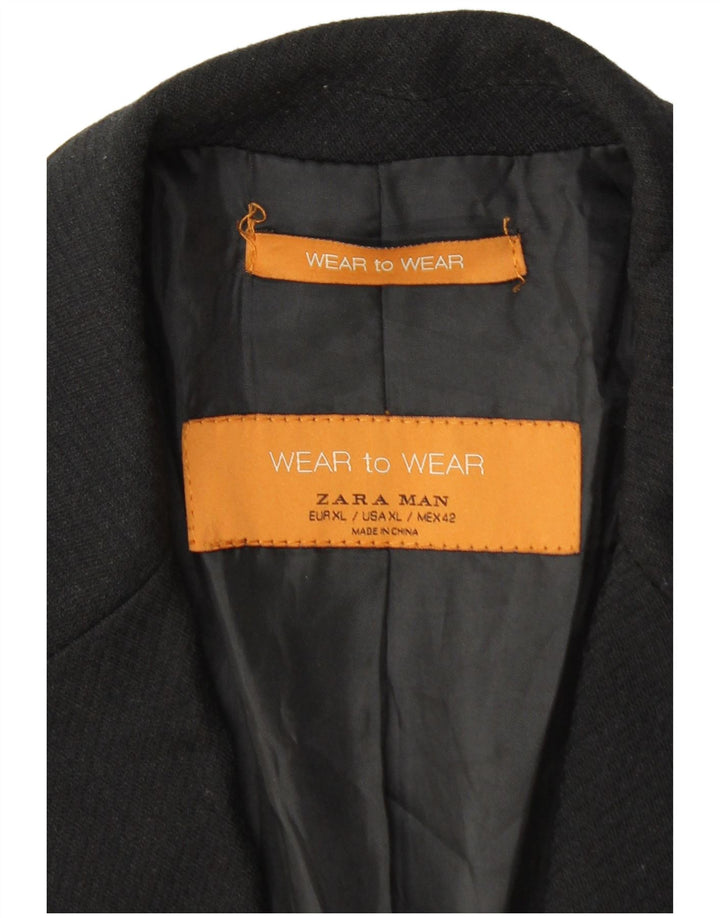 Blazer pentru bărbați Zara, cu 2 nasturi, UK 42 XL Negru