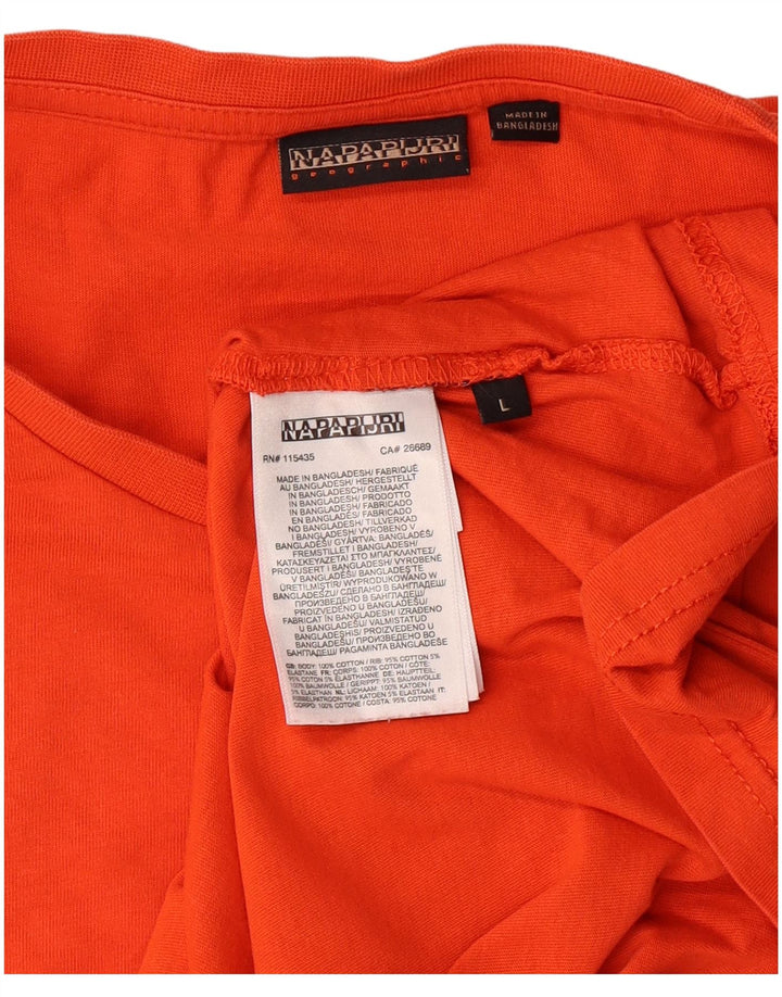 Tricou Bărbați NAPAPIJRI Top Mare Bumbac Portocaliu