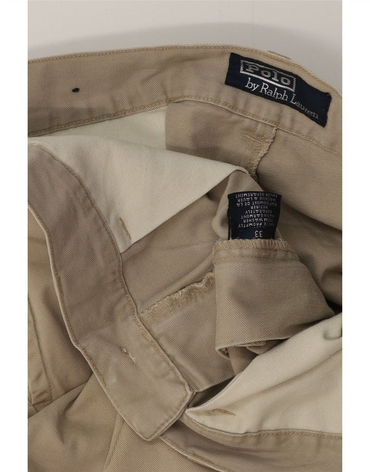 POLO RALPH LAUREN Pantaloni scurți chino pentru bărbați W33 bumbac mediu bej