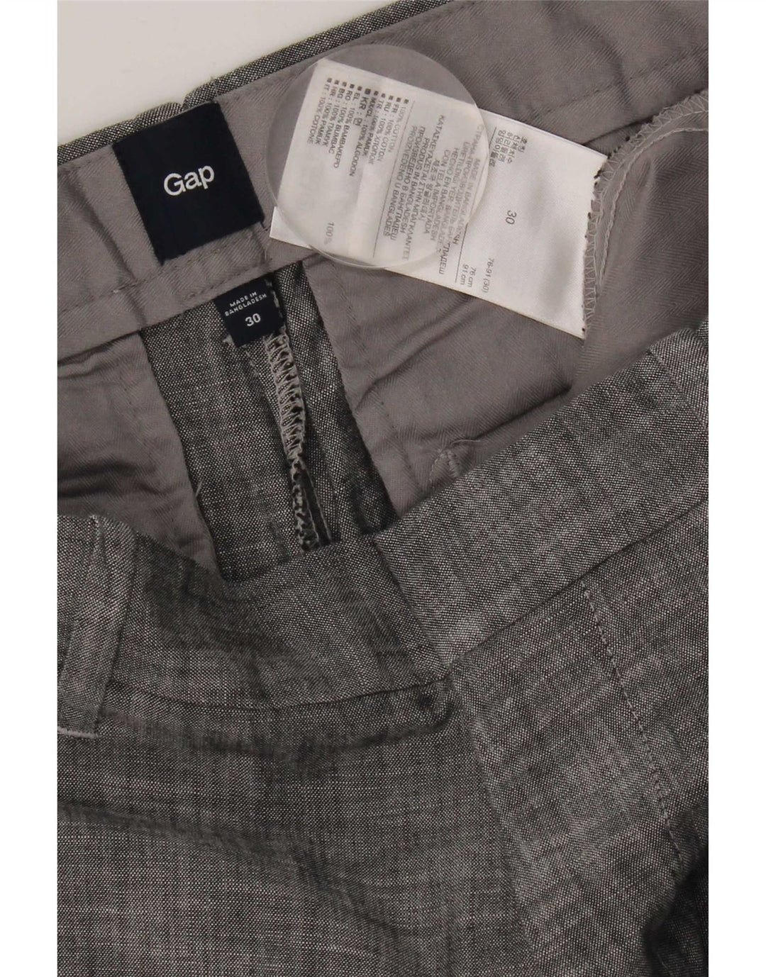 Pantaloni scurți chino pentru bărbați Gap W30, bumbac gri mediu