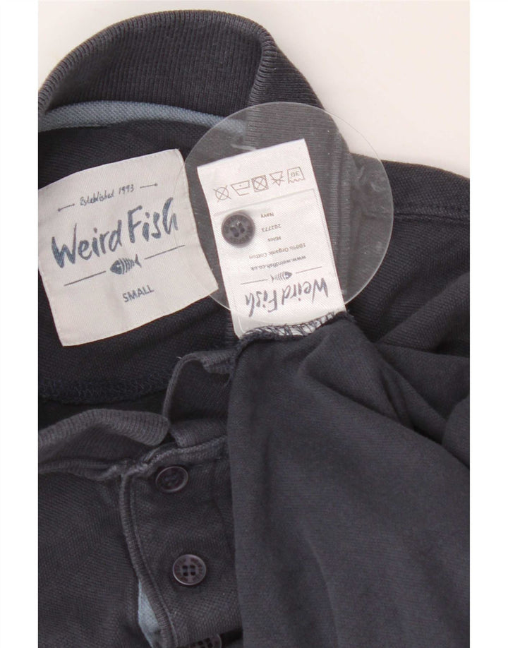 Tricou polo pentru bărbați Weird Fish Bumbac bleumarin mic