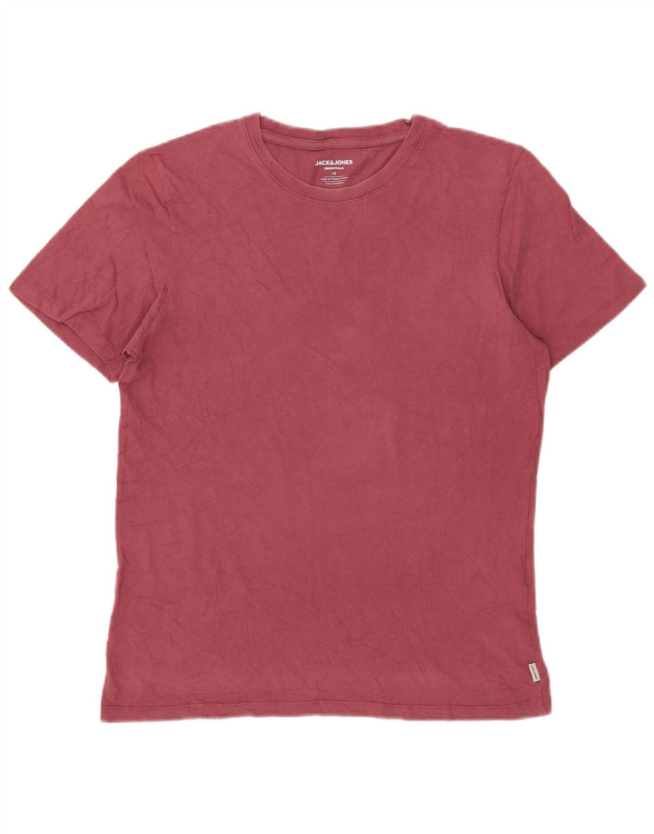 Tricou Jack & Jones pentru bărbați Top din bumbac roz mediu