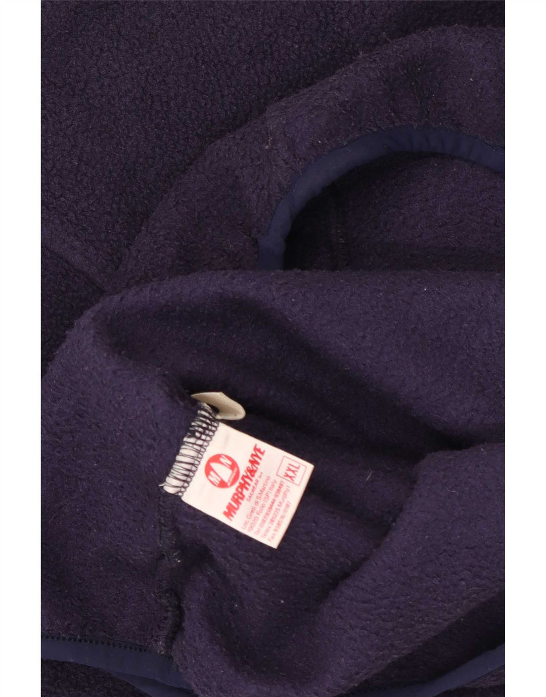 Pulover pentru bărbați Murphy & Nye, cu gât cu nasturi, fleece, 2XL, bleumarin