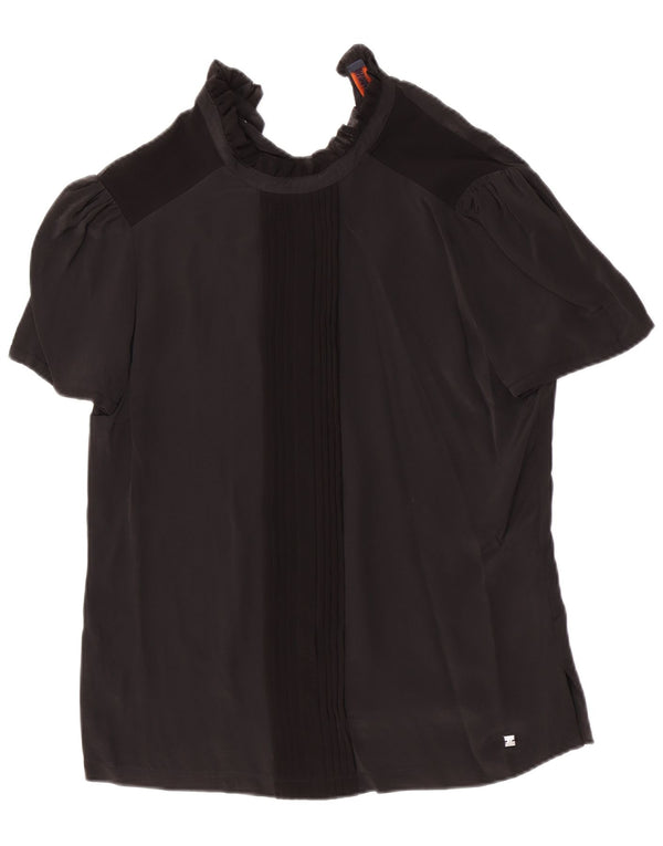 Bluză pentru femei Trussardi Jeans Top IT 44 Medium Black Colorblock Acetat