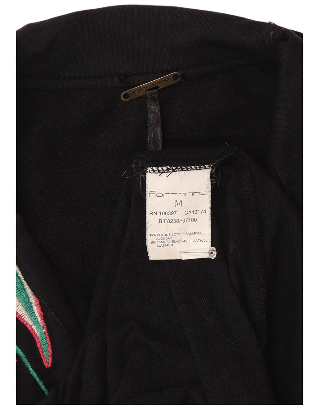 Rochie de bază cu mânecă lungă pentru femei Fornarina UK 12 Bumbac Floral Negru Mediu