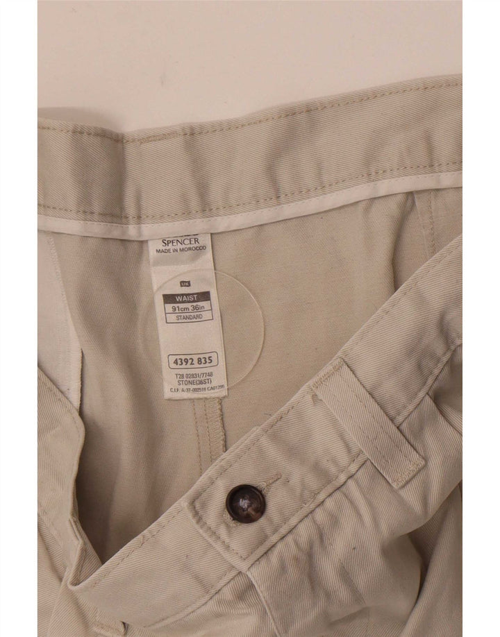 Pantaloni scurți chino pegged pentru bărbați Marks & Spencer W36, mari, bumbac alb