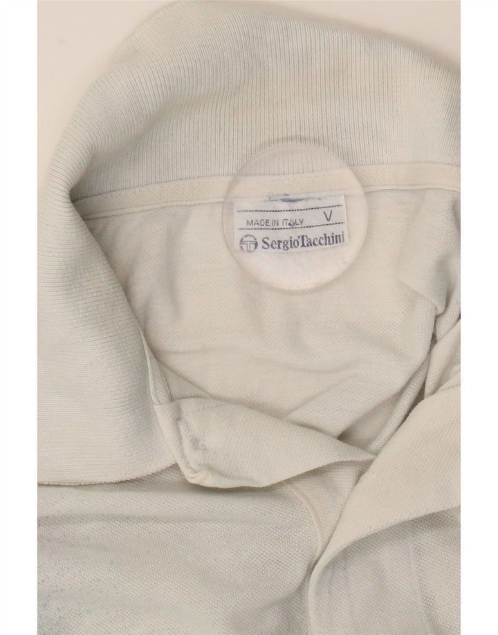SERGIO TACCHINI Tricou polo pentru bărbați, bumbac alb mediu Tie Dye