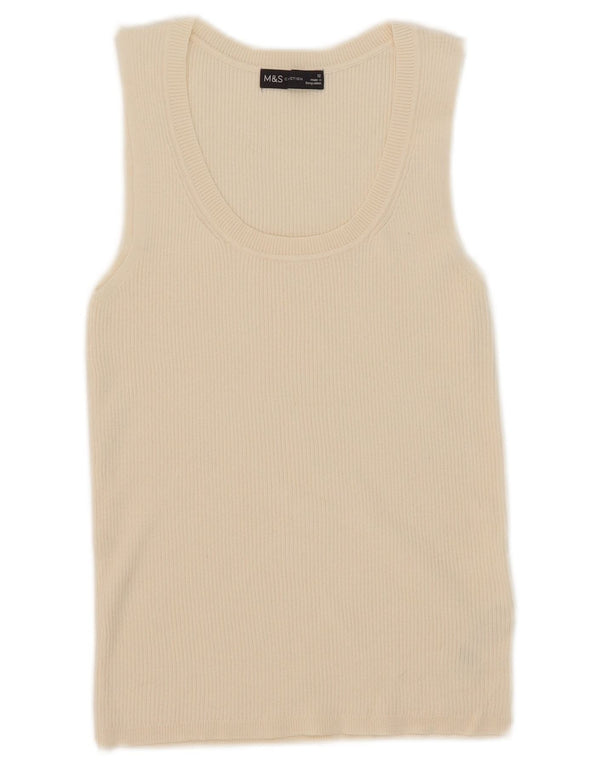 Vestă pentru femei Marks & Spencer UK 12 Medium Beige Viscose