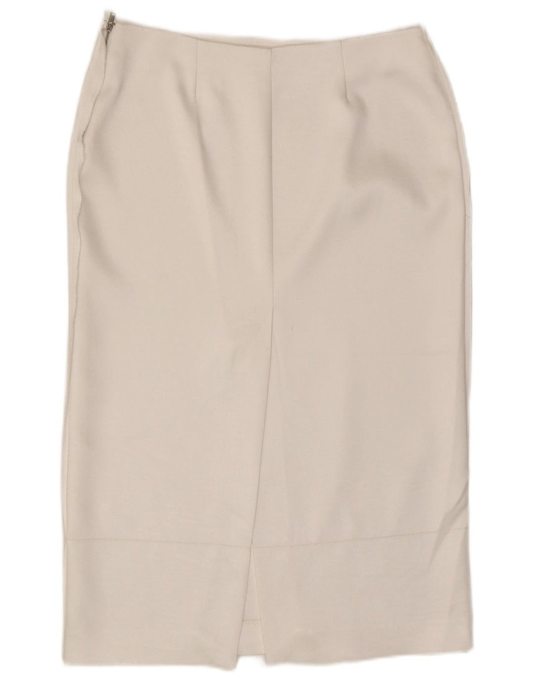 ZARA Womens High Waist Midi Skirt XL W32 White Polyester
