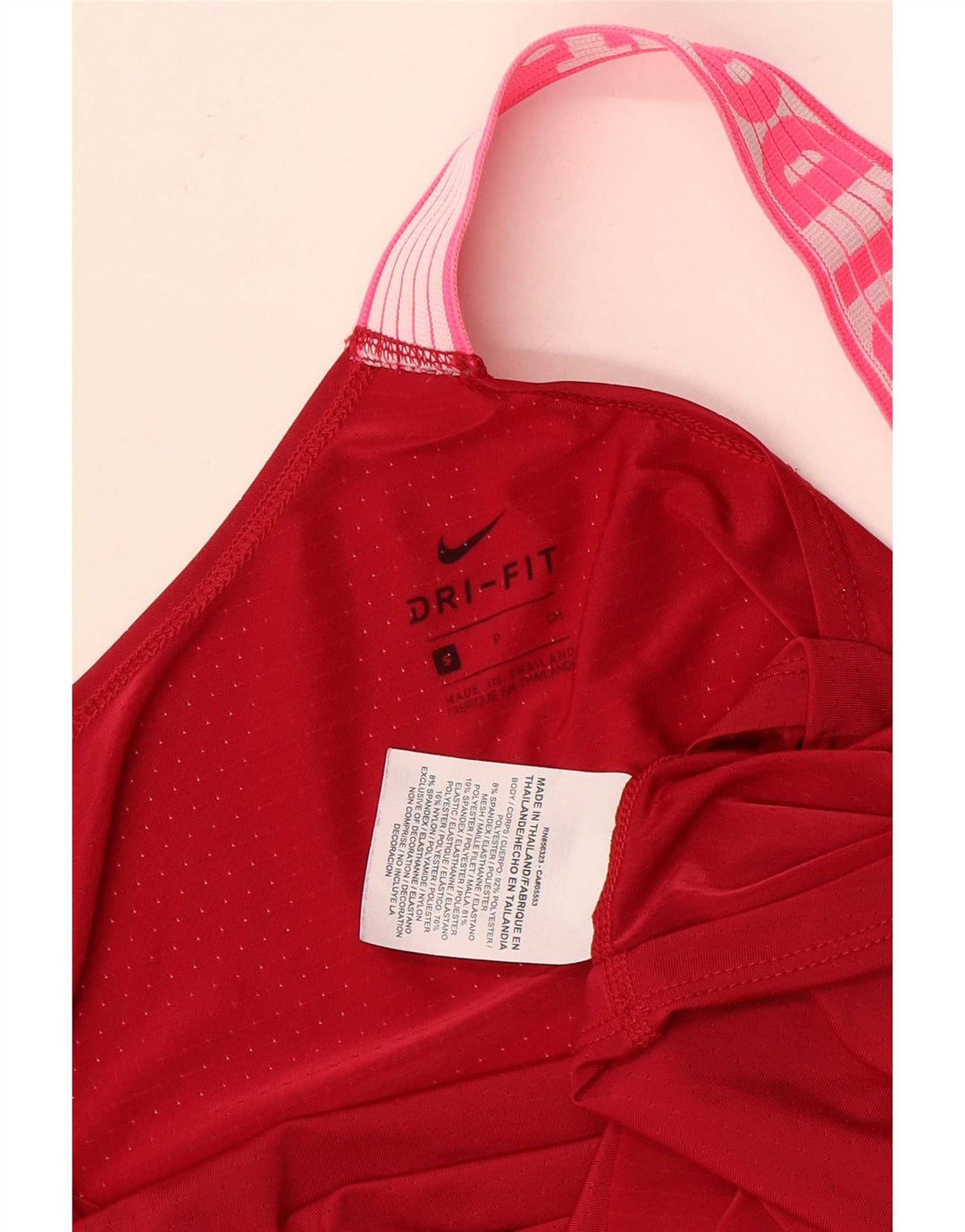 Top cu vestă grafică Nike pentru femei UK 10, roșu, poliester color bloc