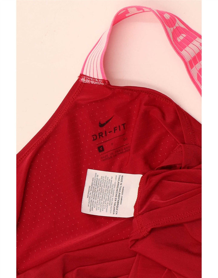 Top cu vestă grafică Nike pentru femei UK 10, roșu, poliester color bloc