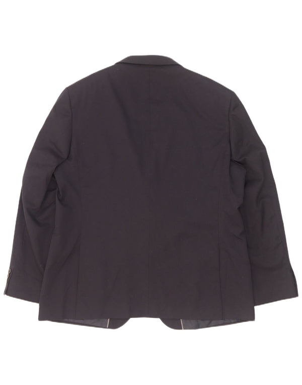 Jachetă pentru bărbați Marks & Spencer, cu 2 nasturi, Marea Britanie 46 3XL, poliester bleumarin