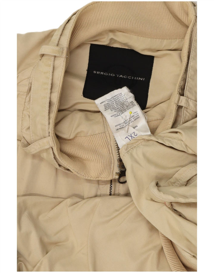 Bomber pentru bărbați Sergio Tacchini UK 44 2XL Bej Bumbac