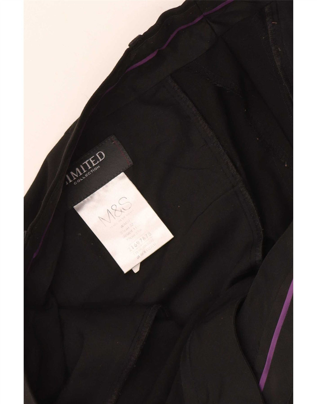Marks & Spencer Pantaloni drepți pentru bărbați L32 L31 Poliester negru