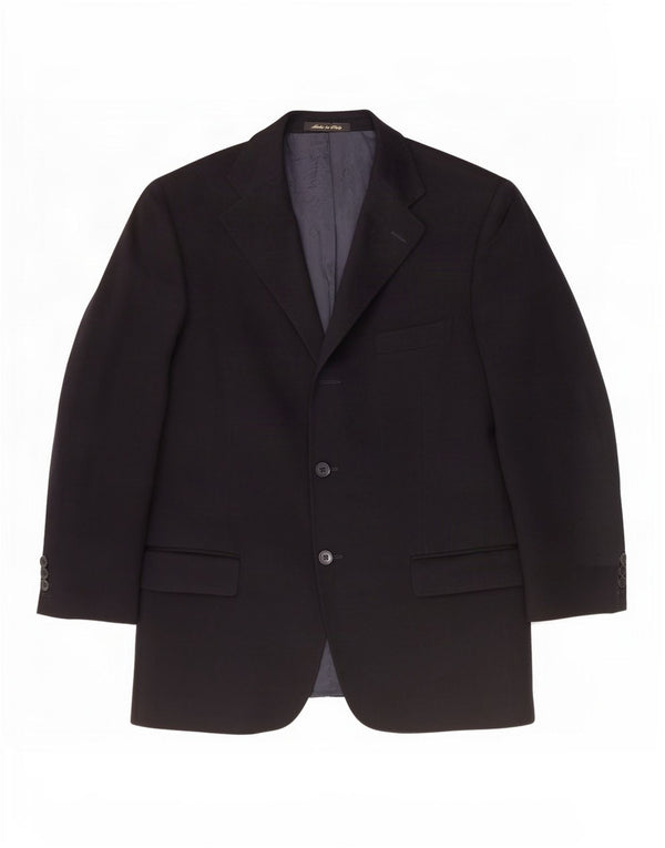 Sacou blazer pentru bărbați Ermenegildo Zegna, cu 3 nasturi, IT 52 XL, bleumarin, cașmir