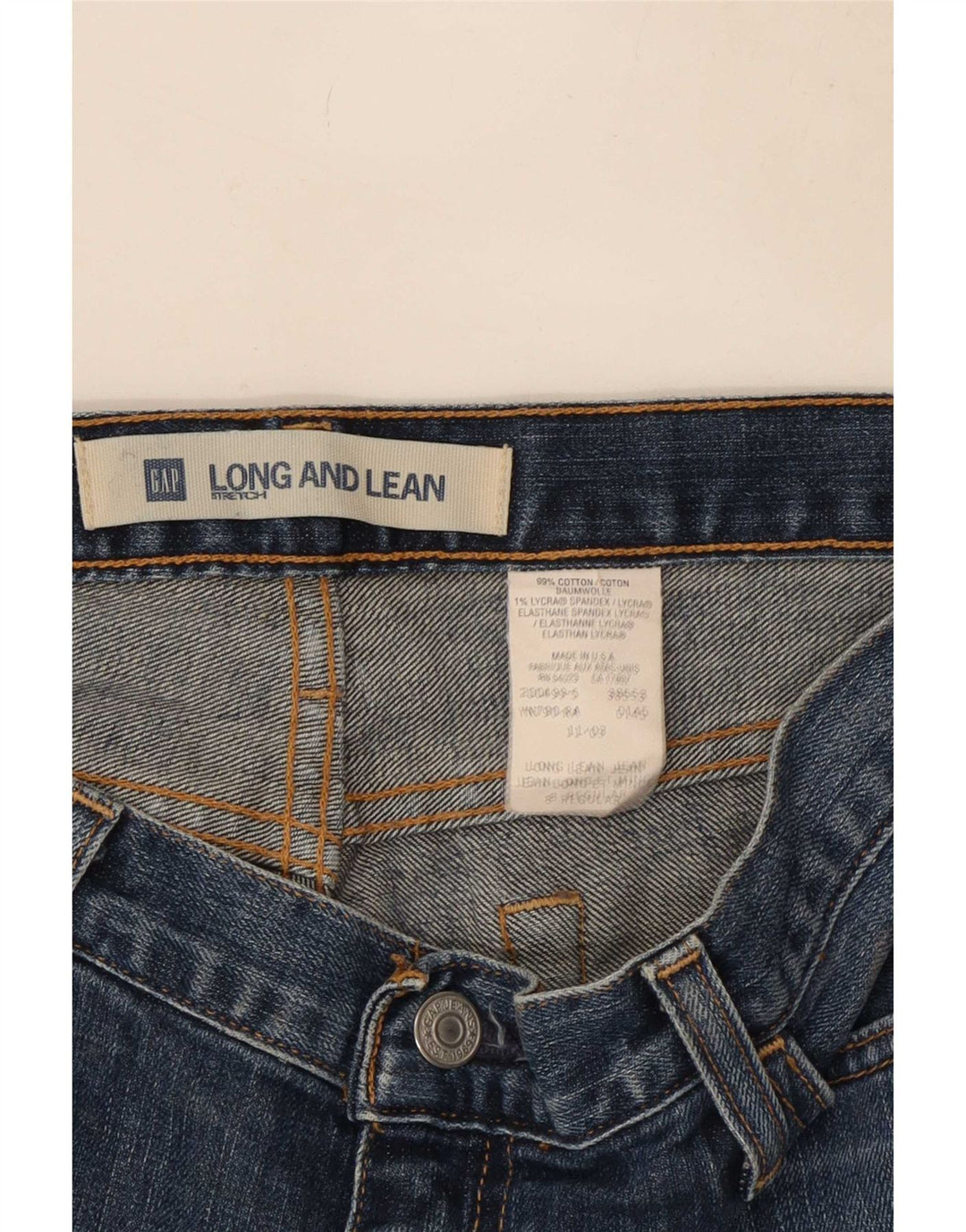 Blugi evazați lungi și slabi pentru femei Gap US 8 Medium W30 L32 Bumbac bleumarin