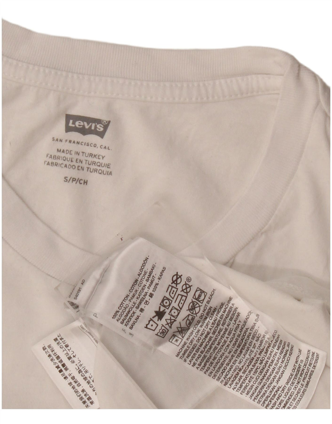 Tricou grafic Levi's pentru bărbați Top mic, alb, bumbac