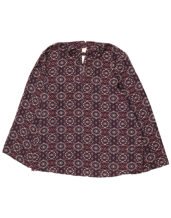 Bluză pentru femei Marks & Spencer, cu model abstract, Marea Britanie 22 3XL Bleumarin