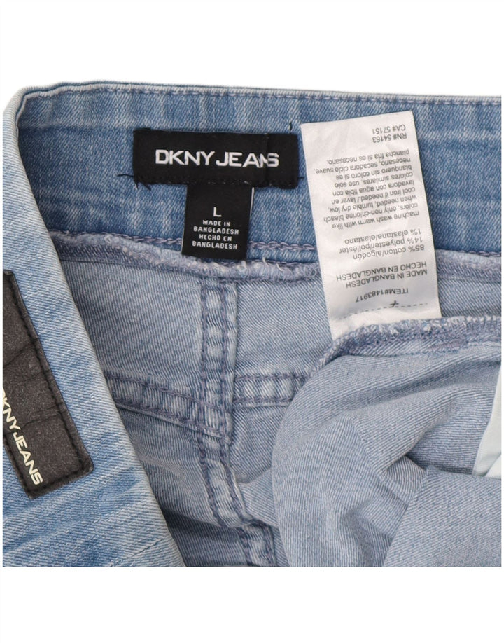 DKNY Pantaloni scurți din denim pentru femei, mari W34, bumbac albastru
