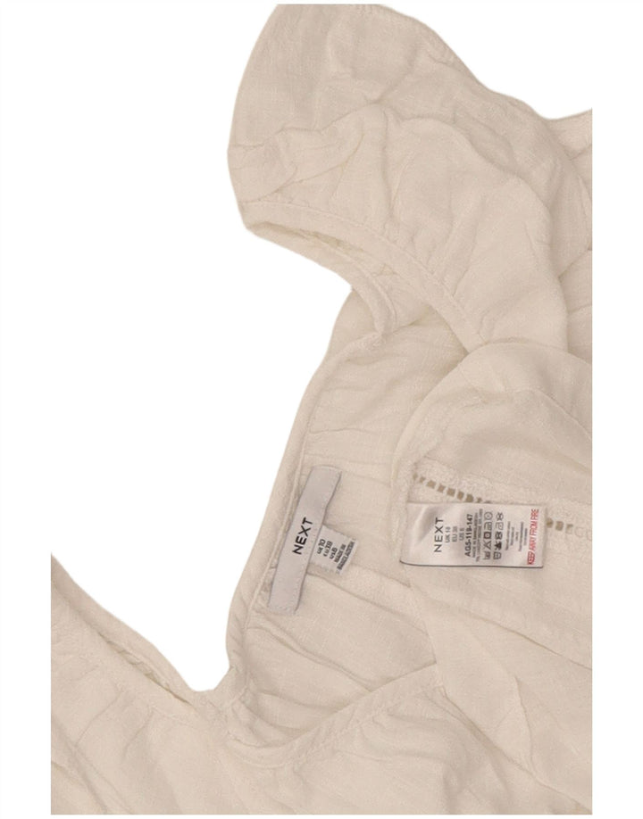 Următorul Bluză supradimensionată fără mâneci pentru femei UK 10 Small White Viscose