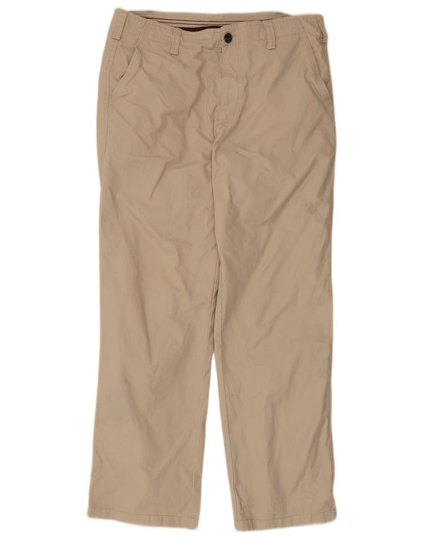 Pantaloni chino drepți pentru bărbați Zara EU 42 Large W32 L29 Bej Bumbac