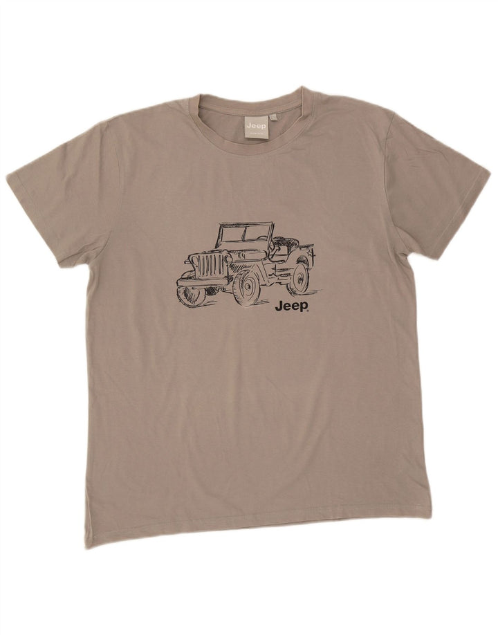 Tricou grafic pentru bărbați Jeep Top XL gri