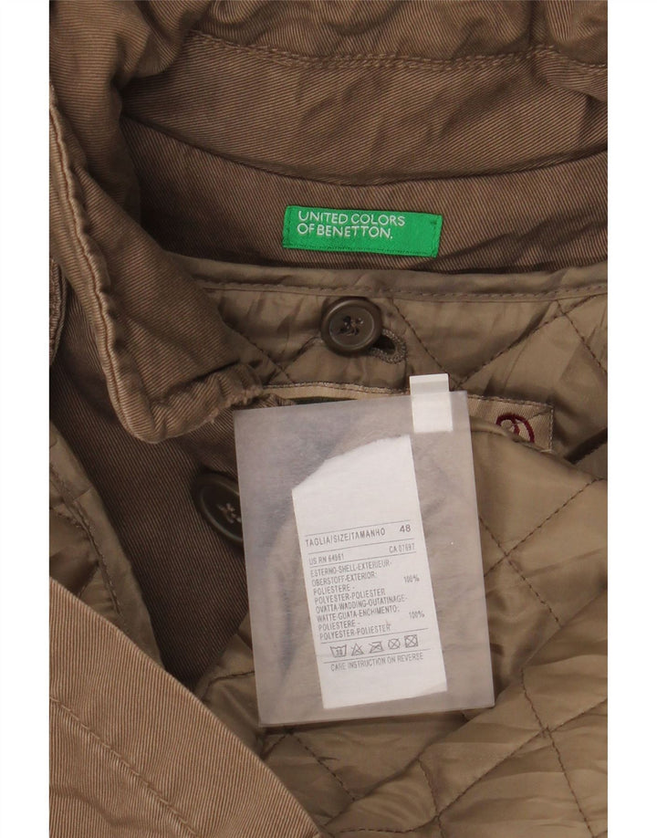 Jachetă parka cu glugă pentru bărbați BENETTON IT 48 Poliester maro mediu