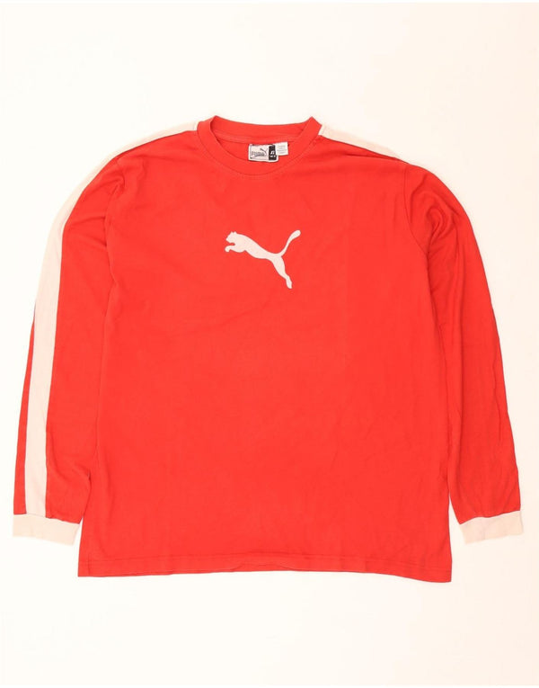 Tricou cu mânecă lungă Puma pentru bărbați, roșu, color block