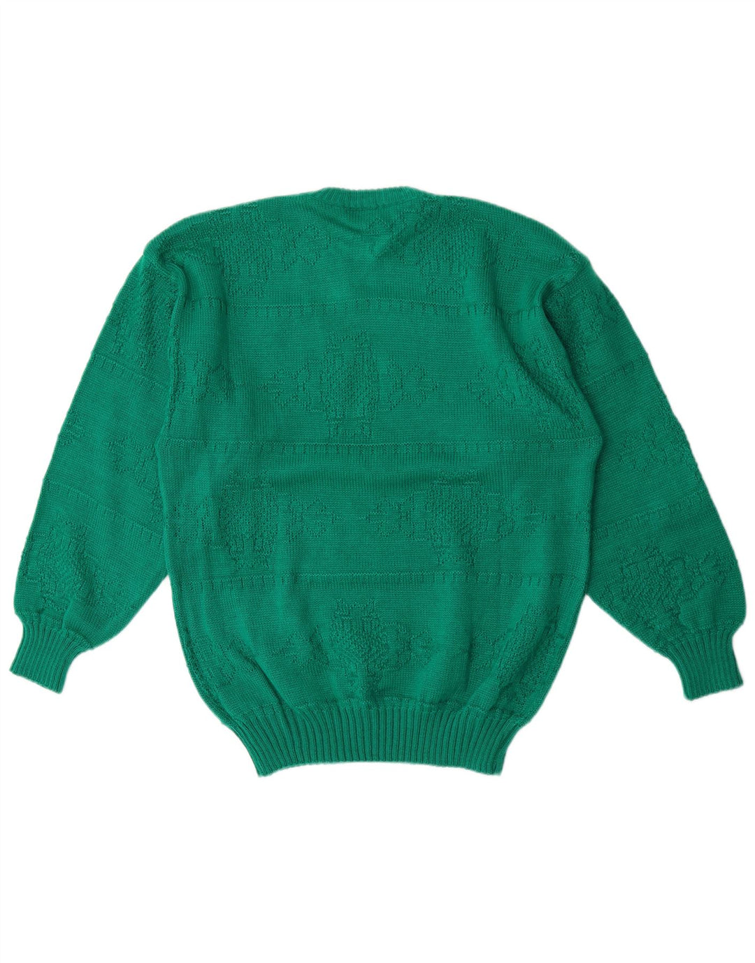 Pulover VINTAGE pentru bărbați cu decolteu, verde mediu