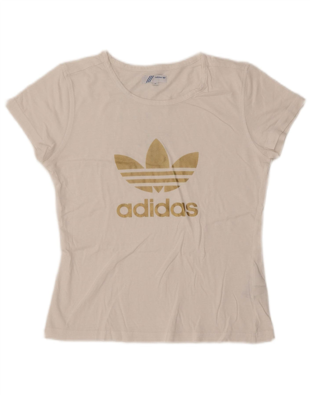 Tricou grafic Adidas pentru femei Top EU 36 Bumbac alb mic