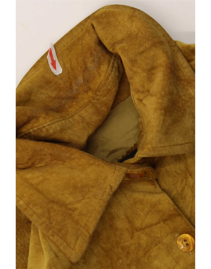 Jachetă vintage de piele intoarsa pentru femei IT 48 XL kaki