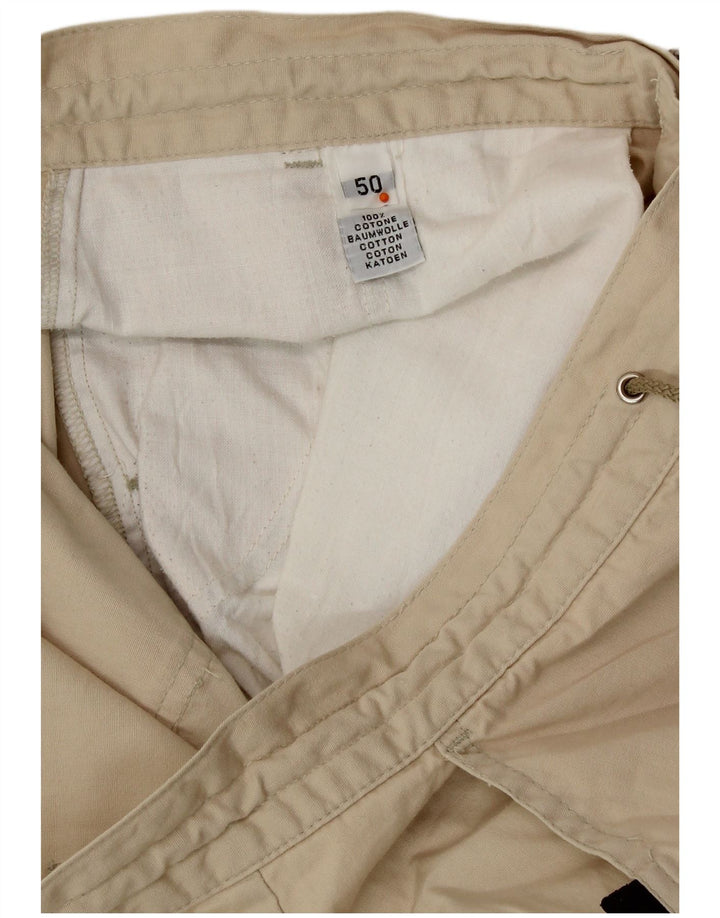 Pantaloni scurți cargo VINTAGE pentru bărbați IT 50 Large W34 Beige Bumbac