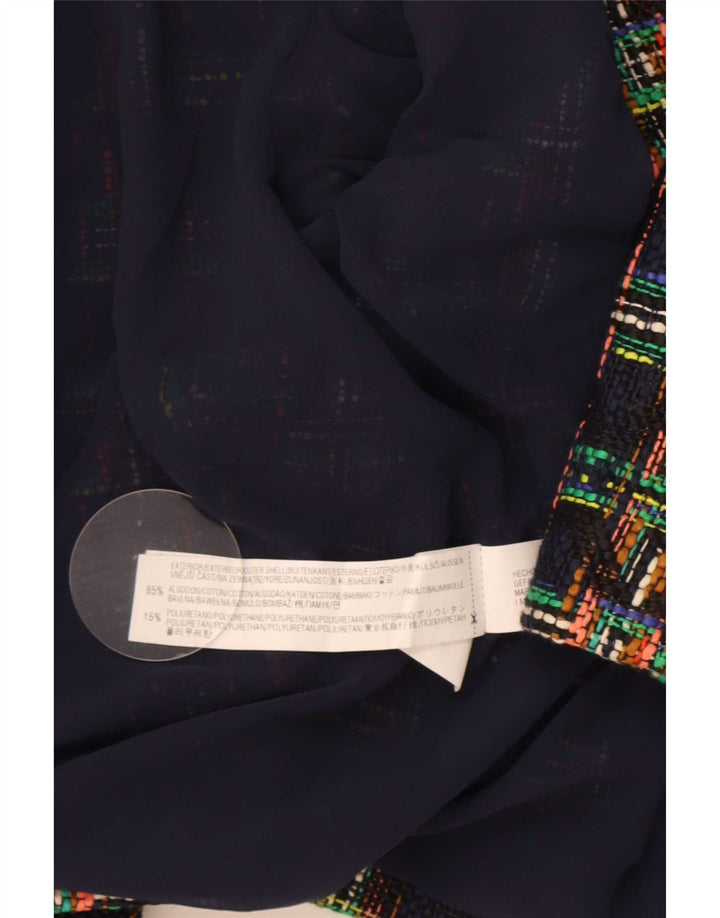 Jachetă Blazer deschisă pentru femei Zara UK 10, bumbac cu carouri multicolore mici