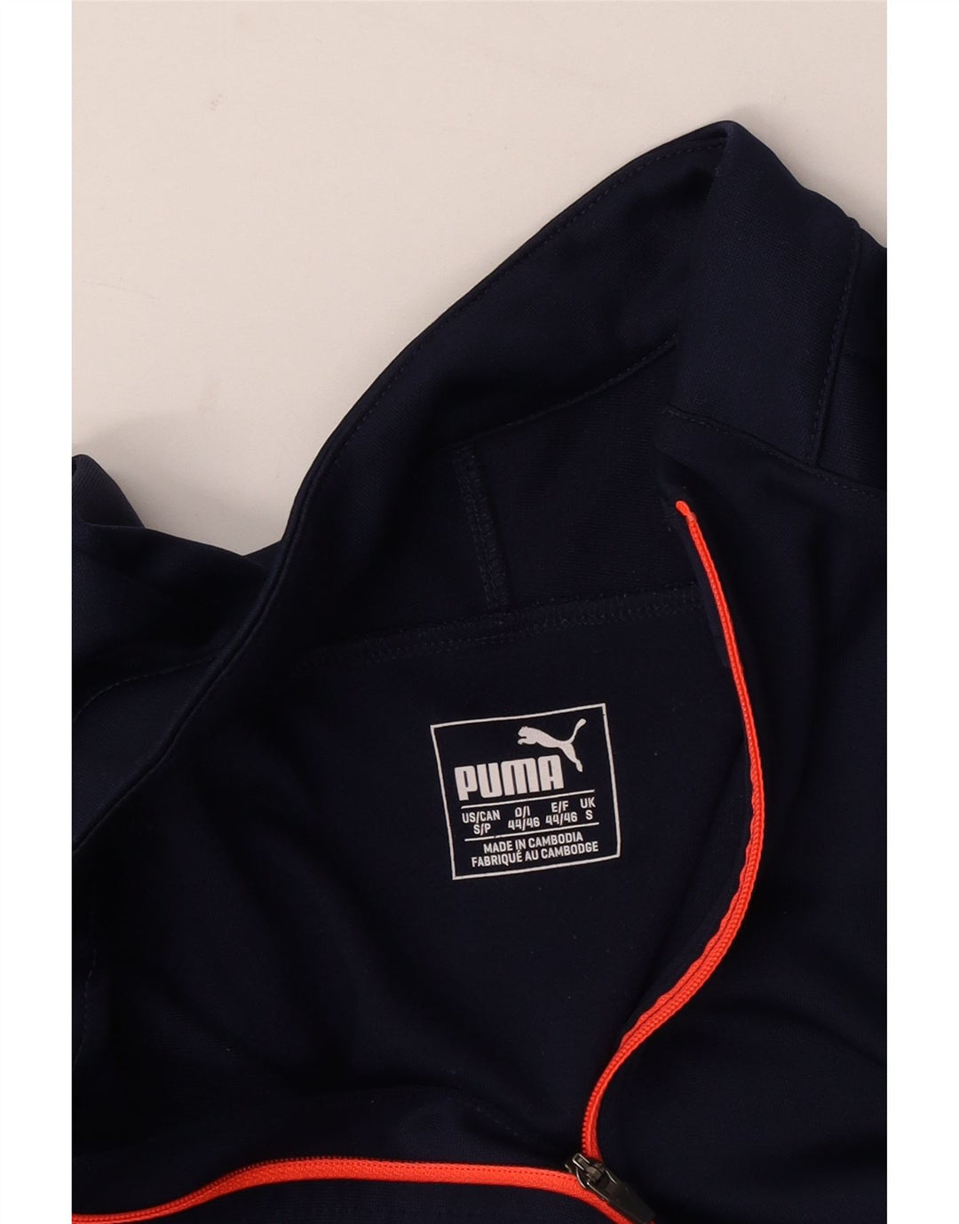 Top de trening Puma pentru bărbați, cu fermoar și gât, albastru bleumarin