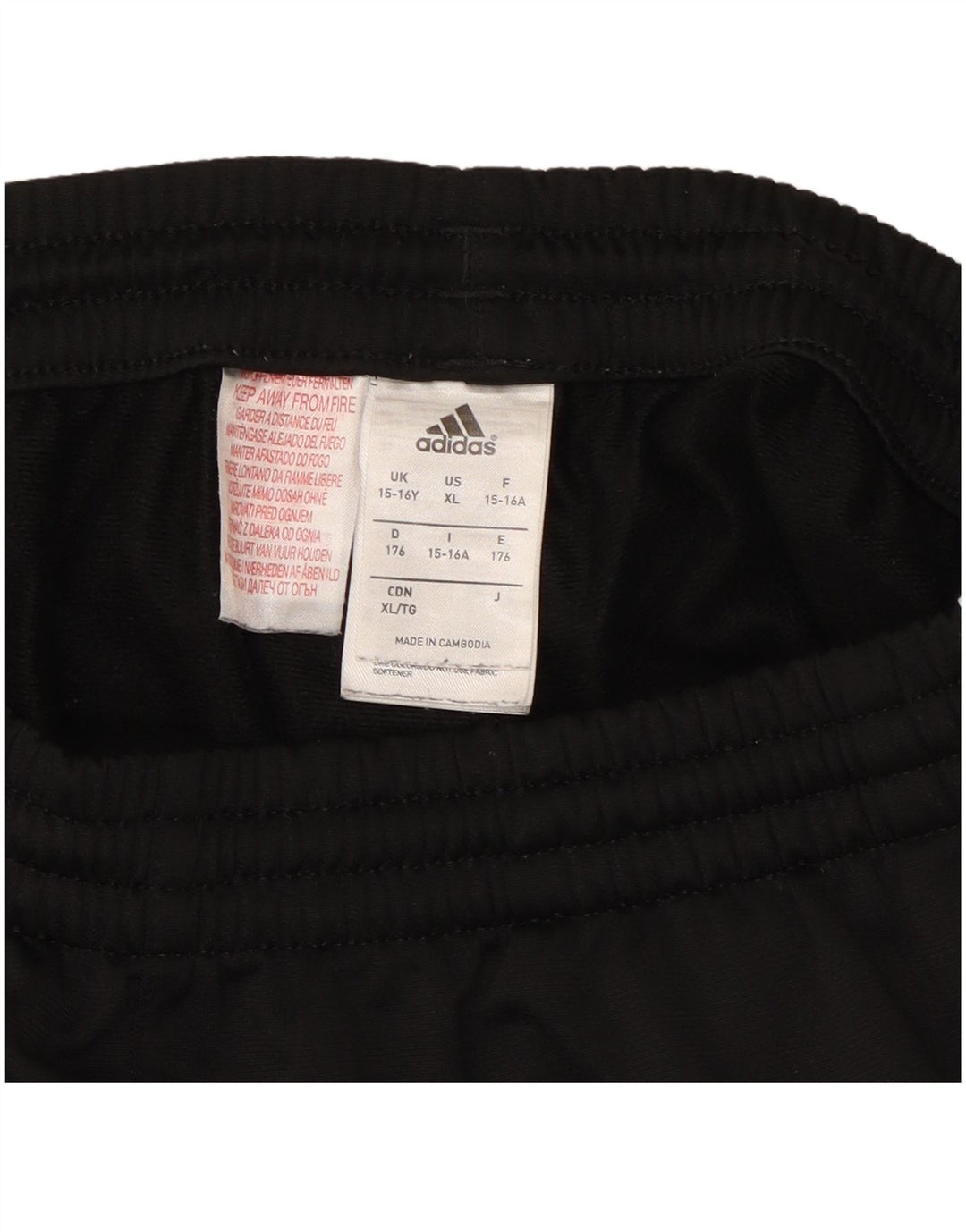 Adidas Băieți Pantaloni Trening Pantaloni Joggeri 15-16 Ani Poliester Negru