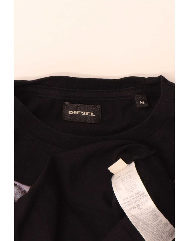 Tricou grafic pentru bărbați Diesel Top Mediu Negru Bumbac