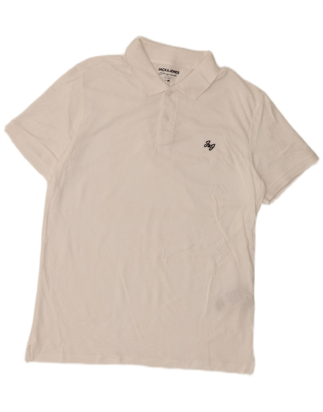 Tricou polo pentru bărbați JACK & JONES, bumbac alb mediu