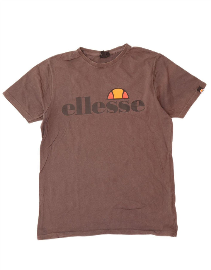 ELLESSE Mens Graphic T-Shirt Top Medium Grey Cotton