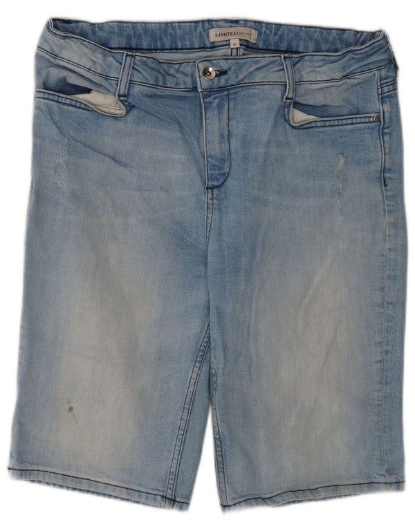 Bermude pentru femei Marks & Spencer, din denim, UK 16, mare, W32, bumbac albastru