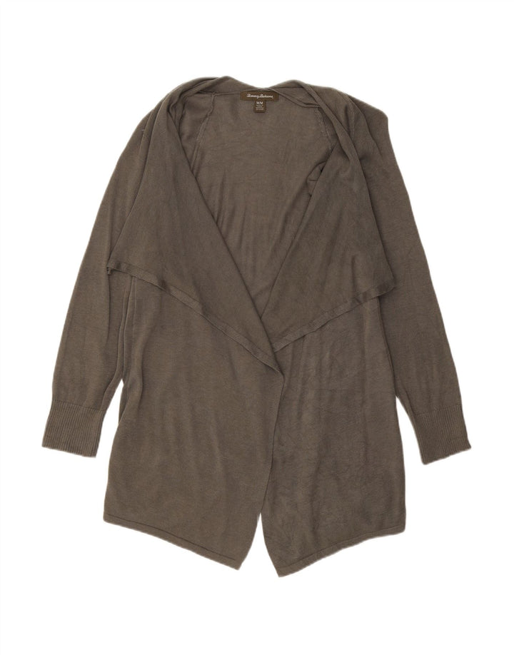 TOMMY BAHAMA Womens Open Cardigan Sweater UK 12 Medium Grey Cotton