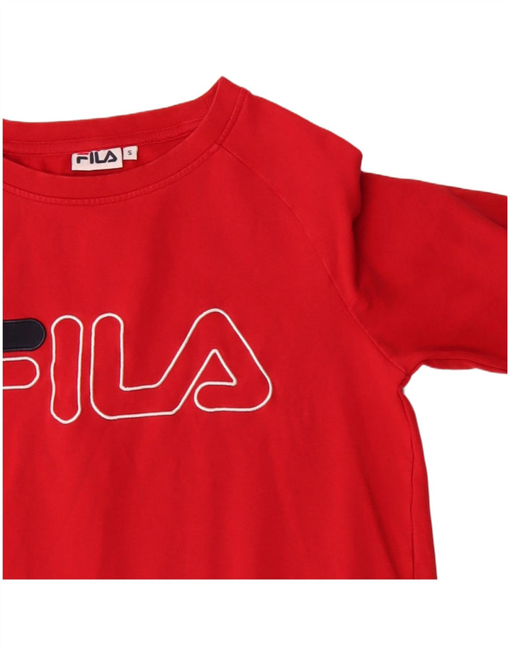 Pulover pentru damă Fila Graphic Pulover UK 10 Bumbac roșu mic