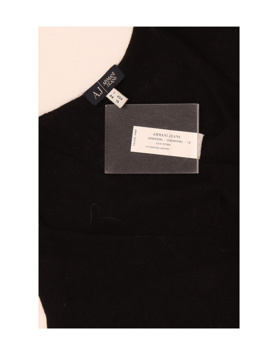 Armani Jeans Womens Vest Tank Top IT 44 Medium Black Angora