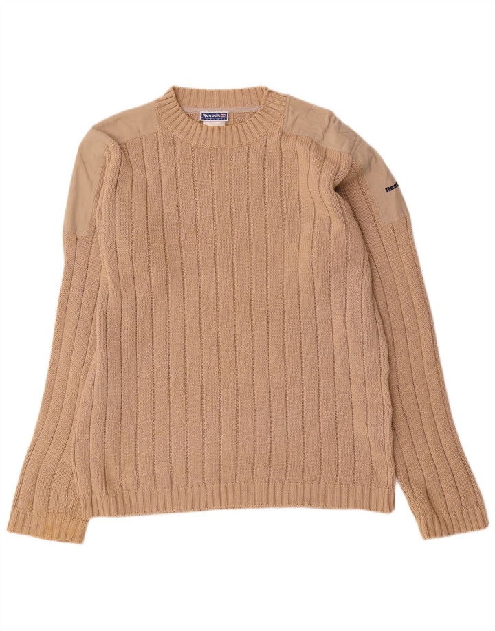 Pulover Reebok Crew Neck Crew Neck pentru bărbați, bumbac, bej mediu