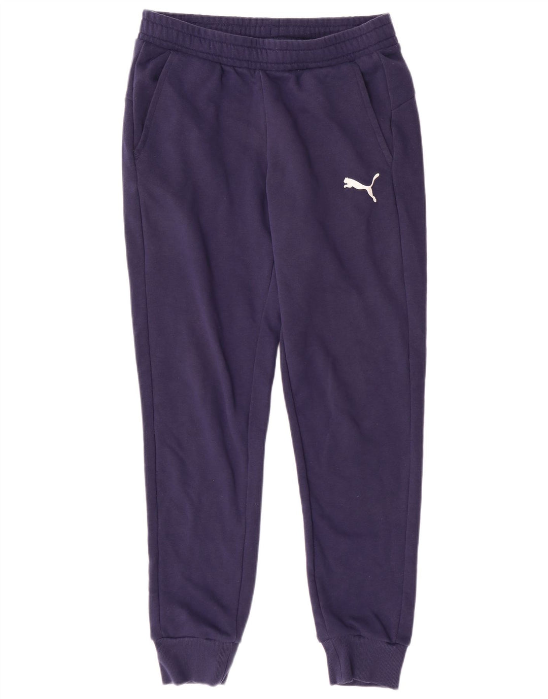 Pantaloni de trening PUMA pentru femei Pantaloni de jogging UK 14 Mediu Bumbac bleumarin