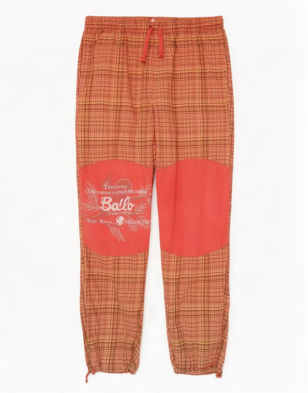 Pantaloni de trening cu grafic pentru bărbați Bailo, carouri mari, portocalii