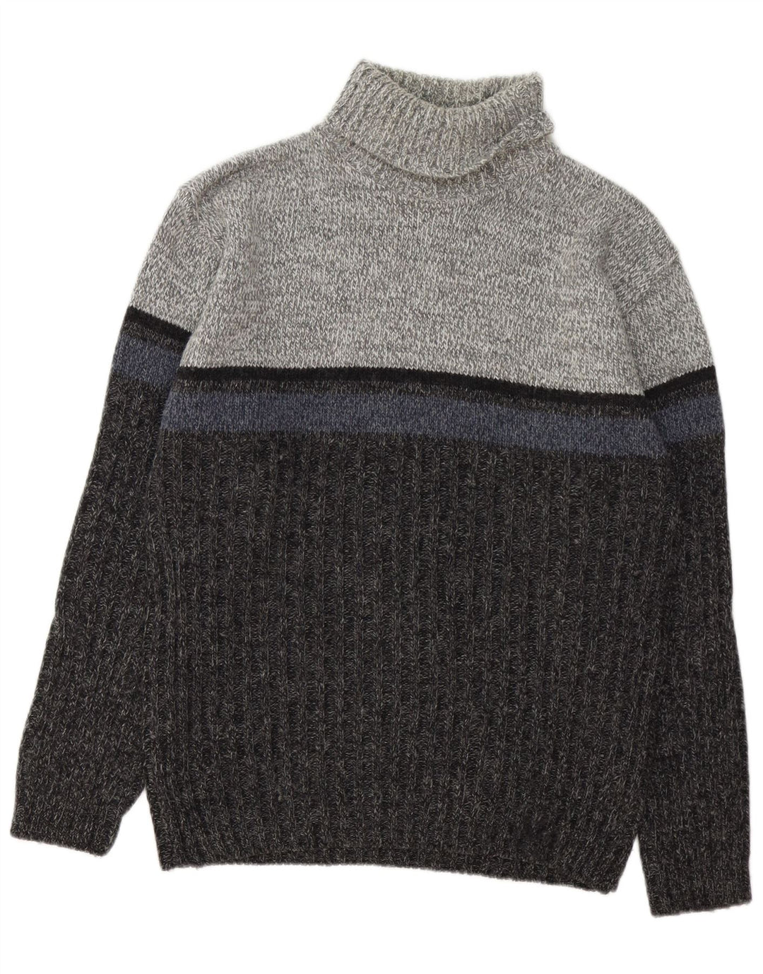 Pulover pentru bărbați C&A Canda cu gât rulat, mare, gri Colorblock